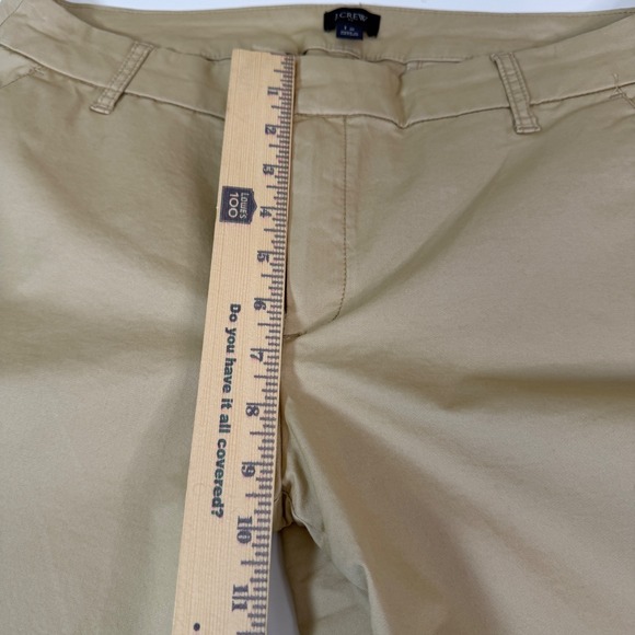 JCrew Womens 12 Frankie Bermuda Chino Shorts Mid Rise 9in Neutral Staple - Picture 3 of 10